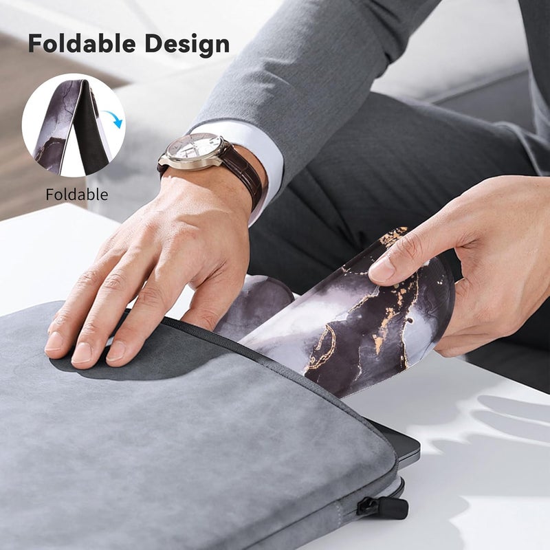 ZIBLY Wrist Rest Keyboard and Mouse Set - Non-Slip Ergonomic Wrist Cushion Support Pad - Easy Typing, Pain Relief – Premium Silky Gel Memory Foam for Work from Home Gaming Computer Laptop - Image 5